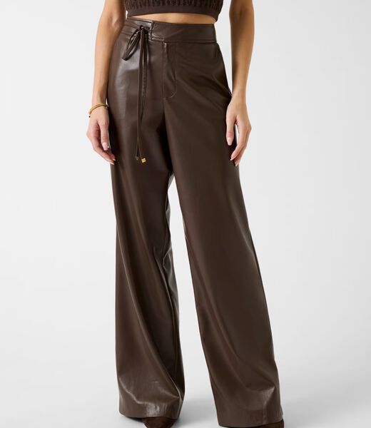 Marciano faux-leather wide-leg pants