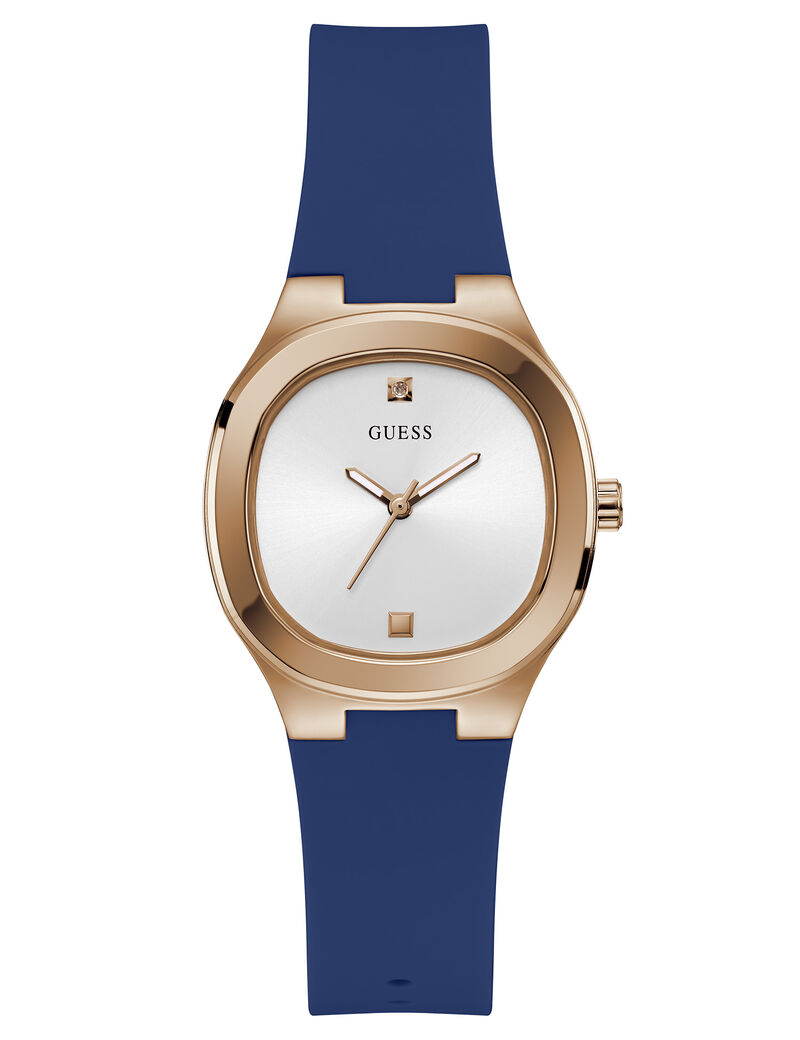 guess silicone analogue watch