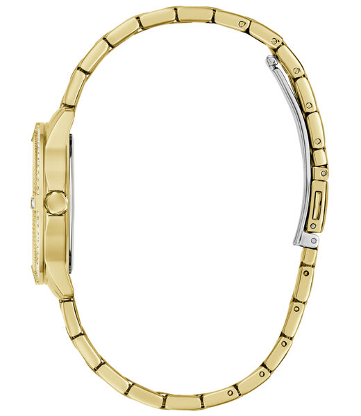 Ladies Yellow Gold Tone Round Analog Watch