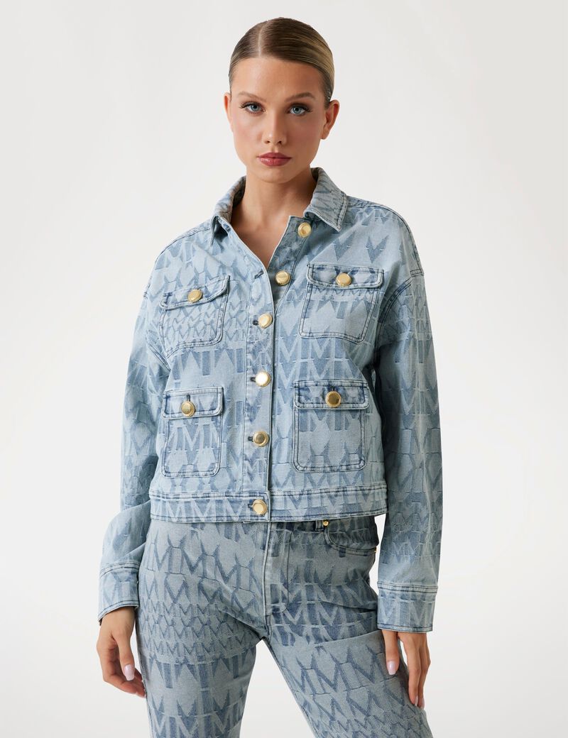 Marciano jacquard logo denim jacket