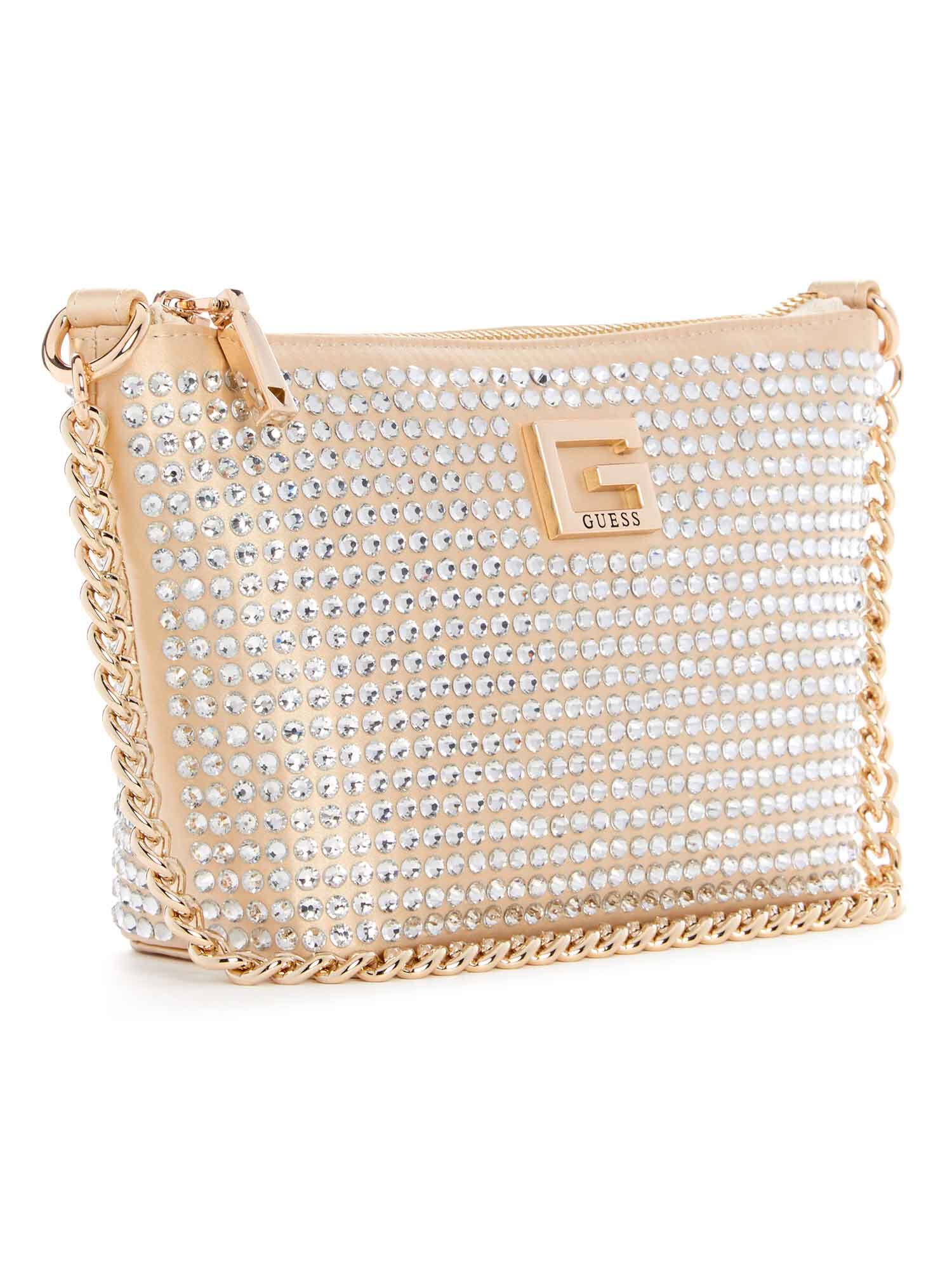 Guess gold clutch bag shop