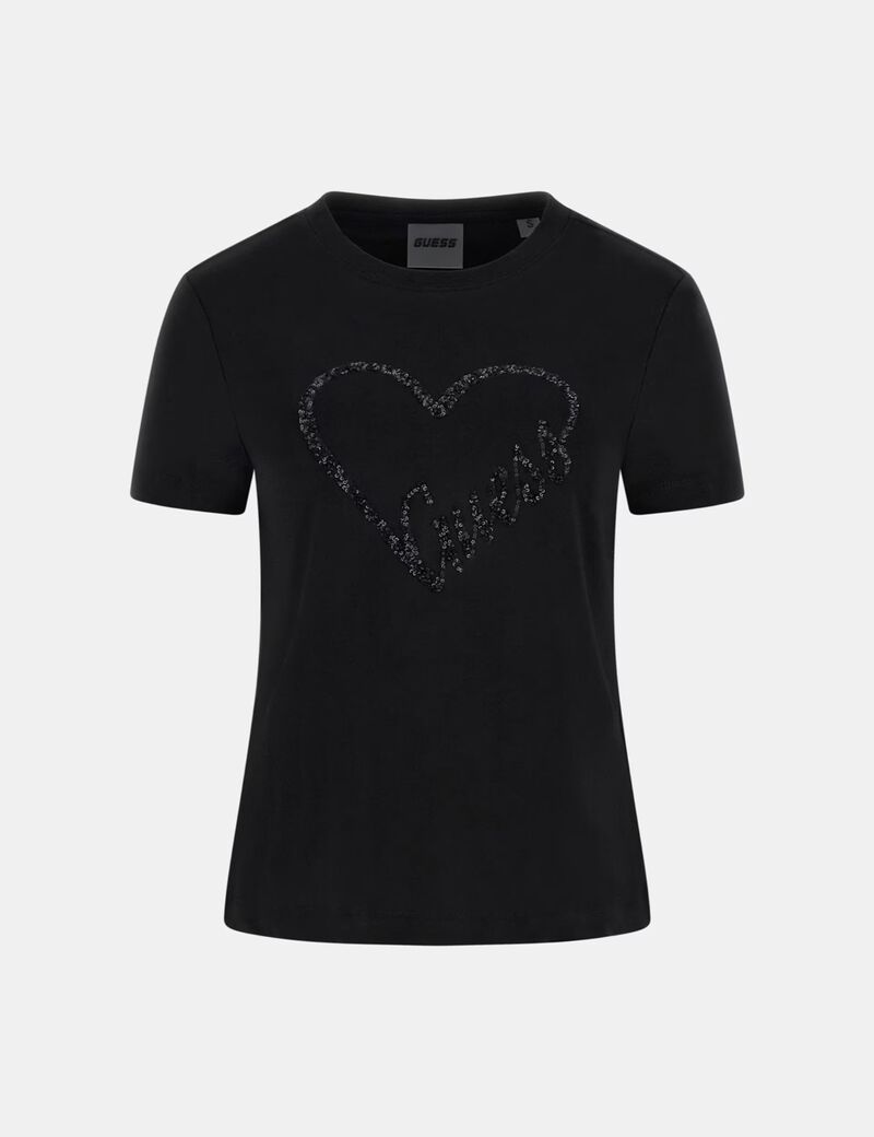guess sequin logo t shirt