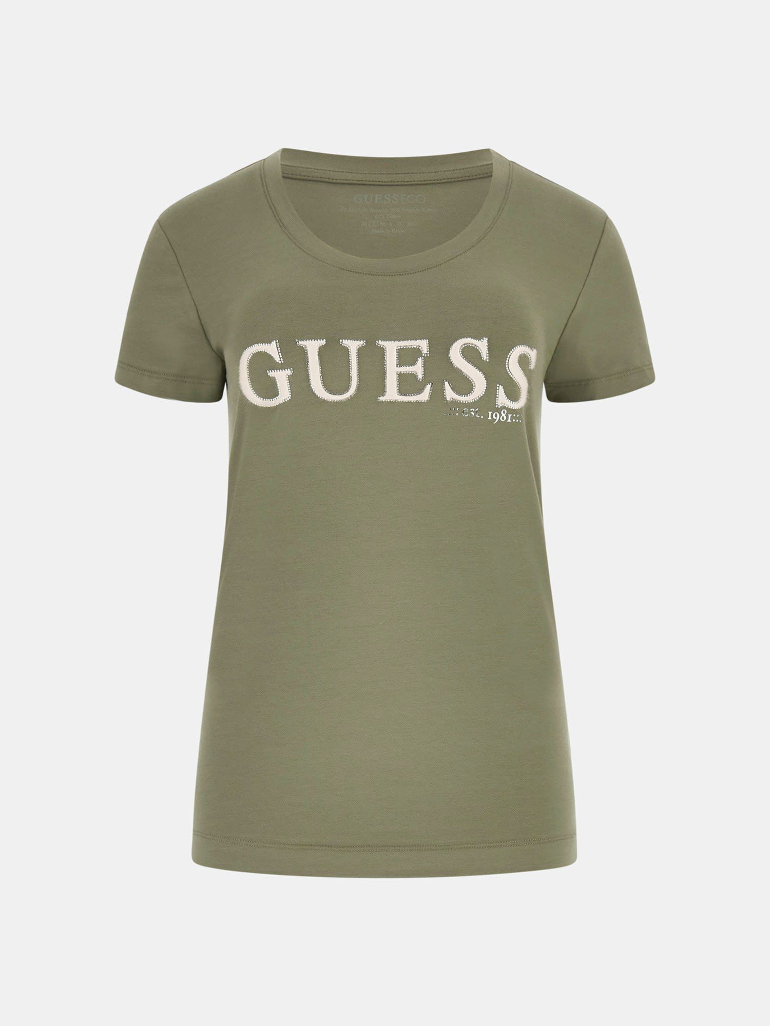 Shop GUESS Online Front Logo Stretch T Shirt