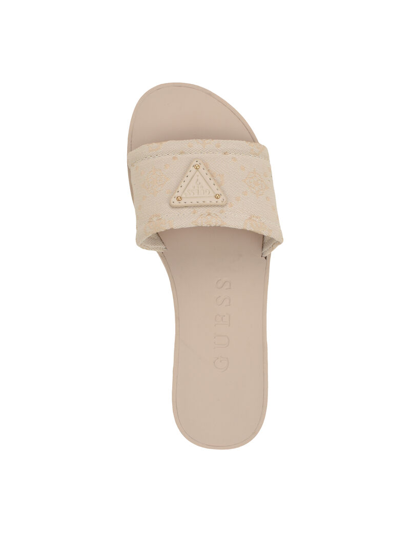 Elysone logo flat sandals