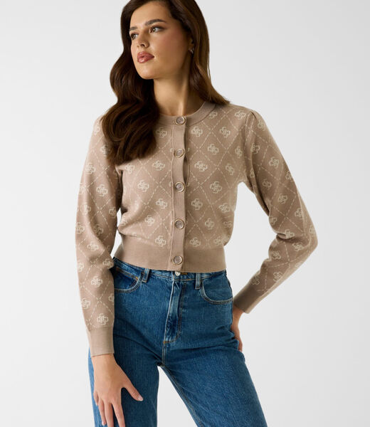 4G logo wool blend cardigan