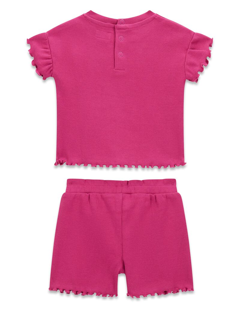 guess set rib ss t shirt   rib short