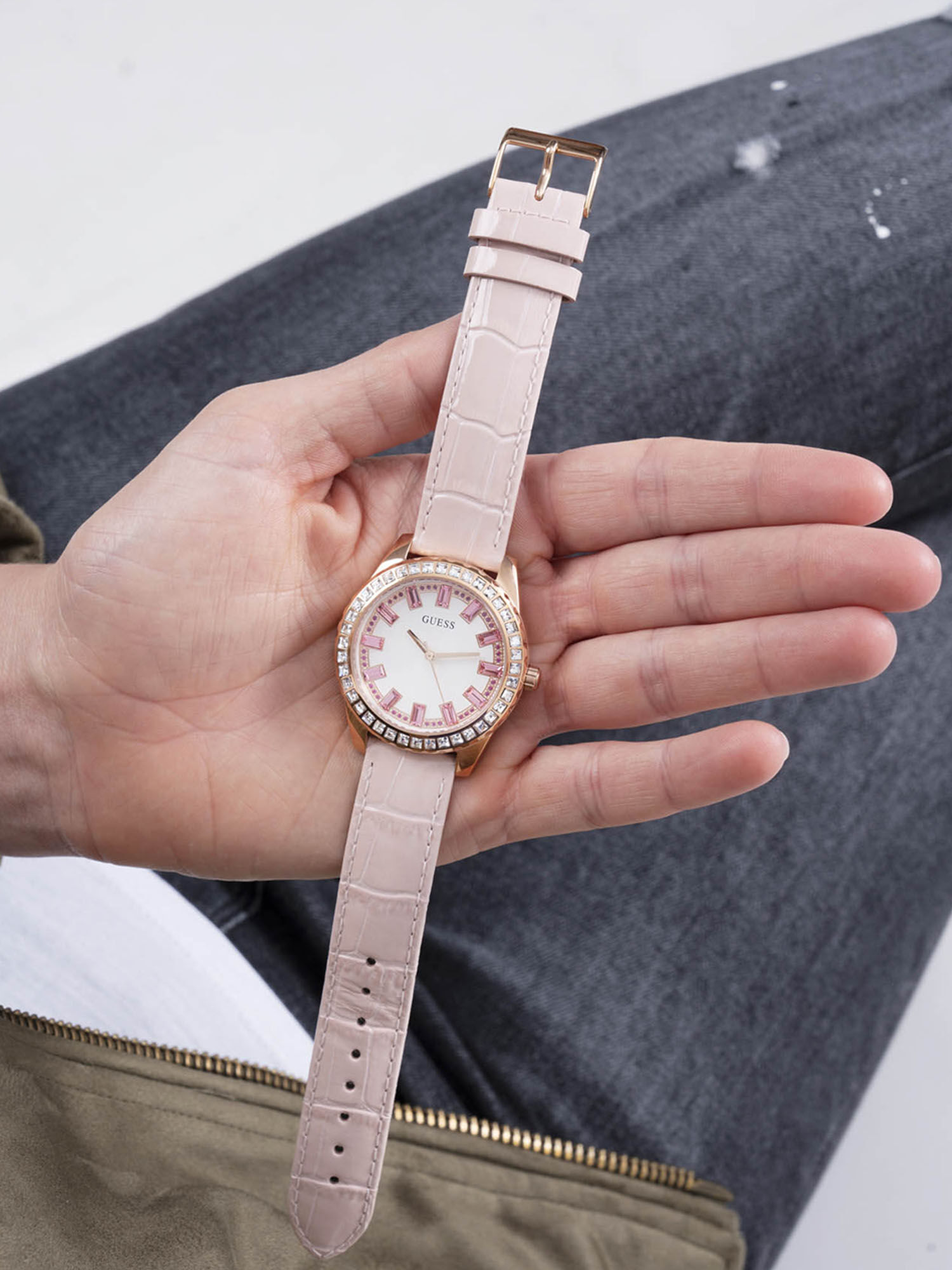 Guess rhinestone cheap watch
