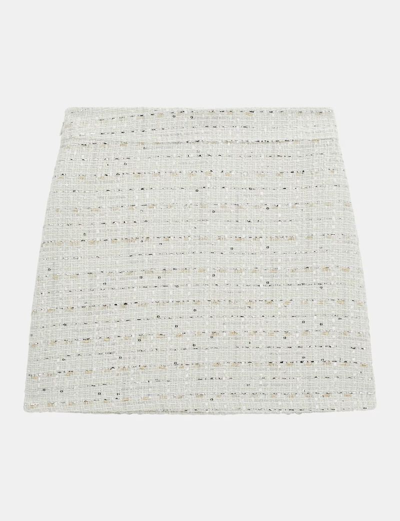 Tweed mini skirt