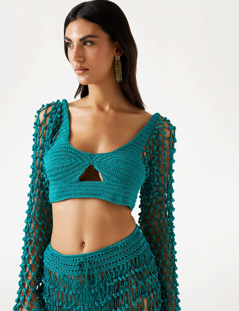 Crocheted crop top