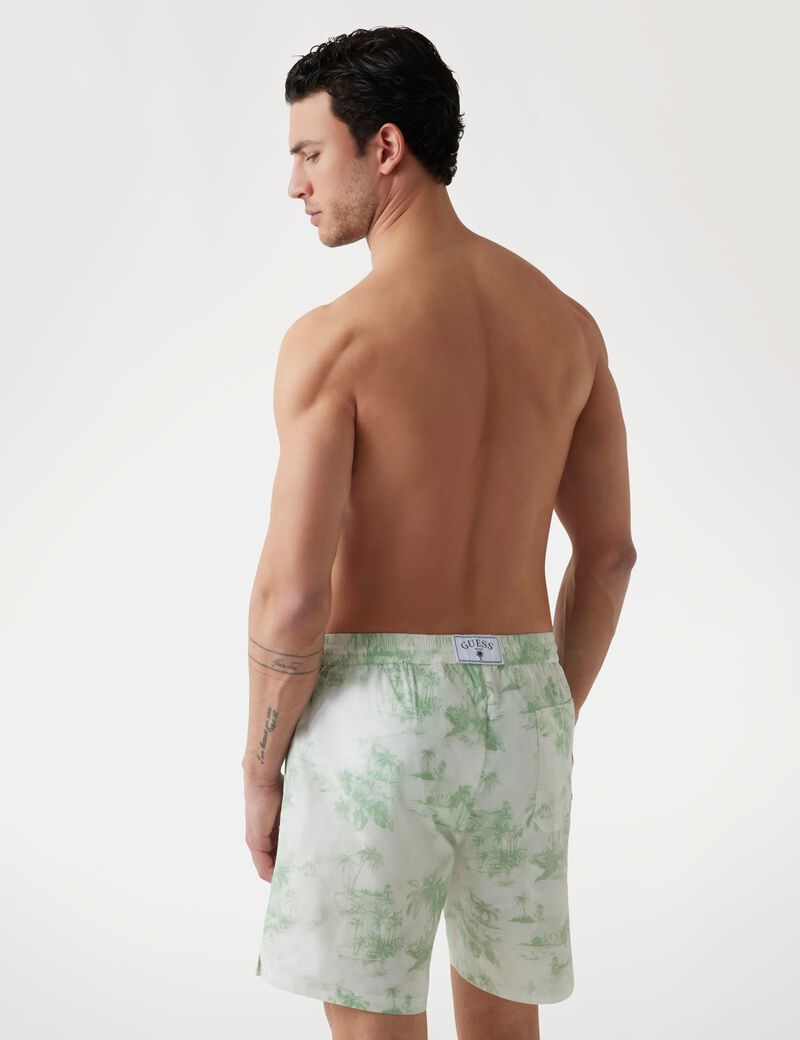 All over print swim trunks