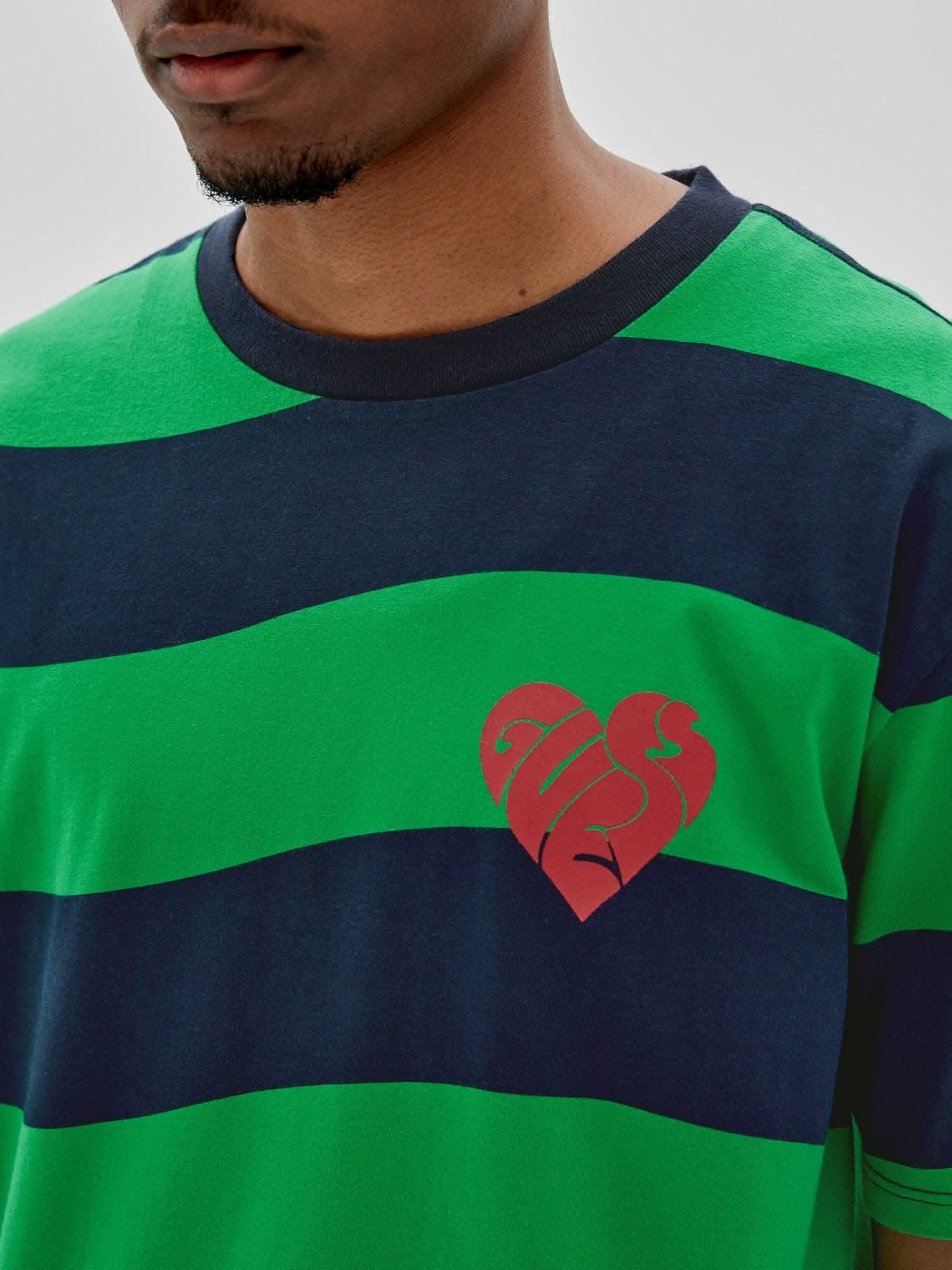 Guess green striped shirt cheap