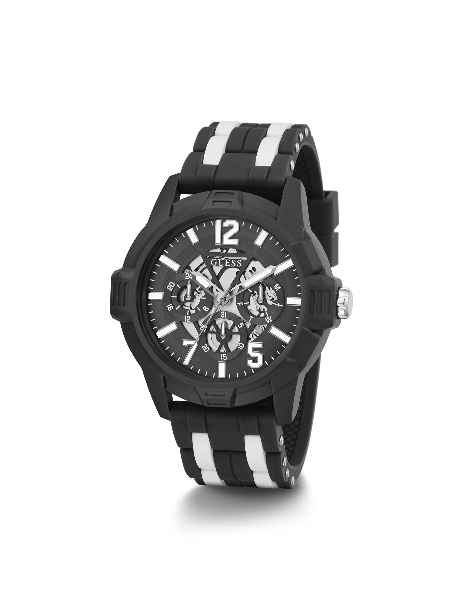 Guess black top multifunction watch