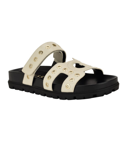 Fashie Slip On Double Strapped Footbed Sandal