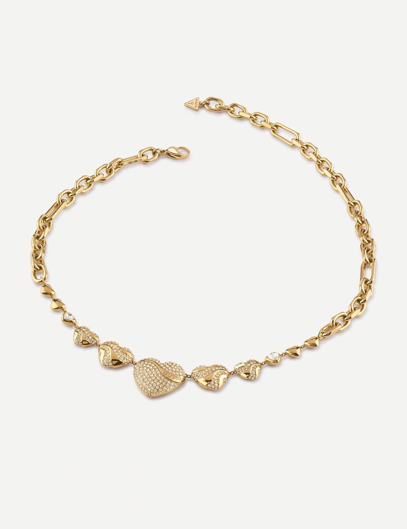 قلادة قلوب كريستالية متعددة مقاس 18 بوصة