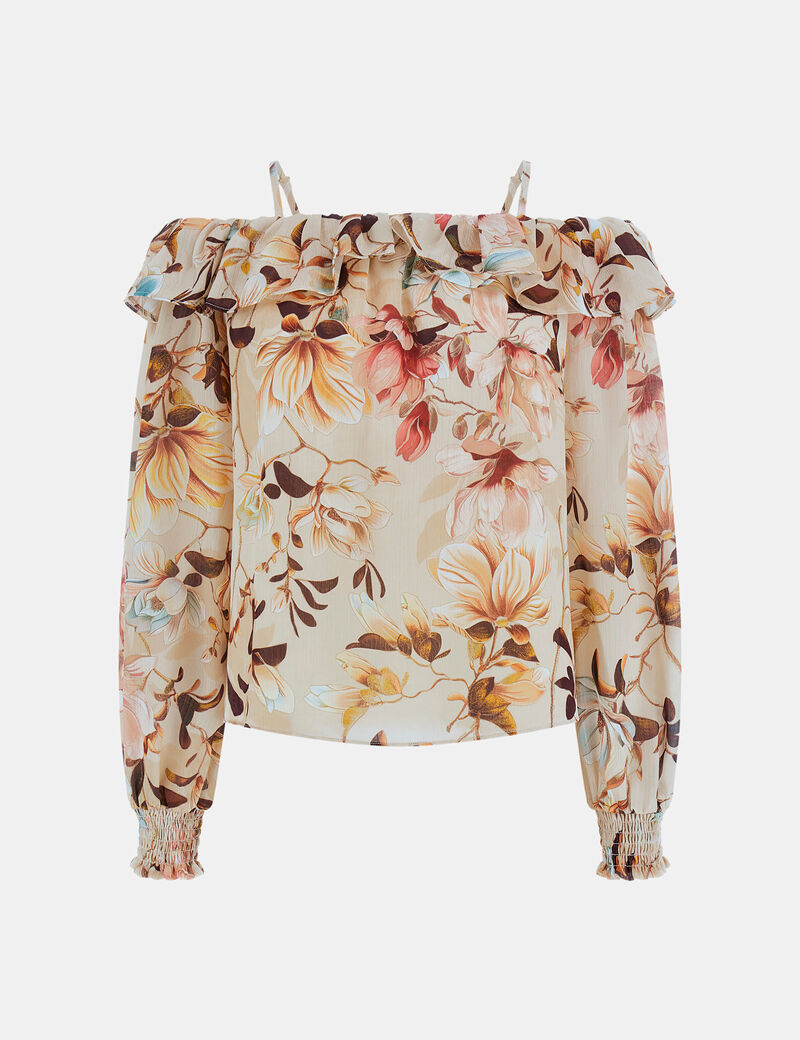 Printed chiffon blouse