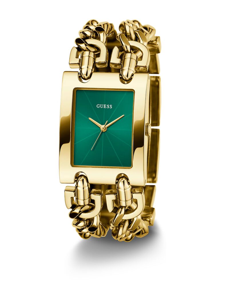 Guess Trend Women Mod Heavy Metal Quartz Analog 28 Mm Gld Case Gold Tone Ss Brt