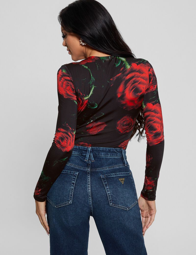 بدلة جسم بطبعة زهور