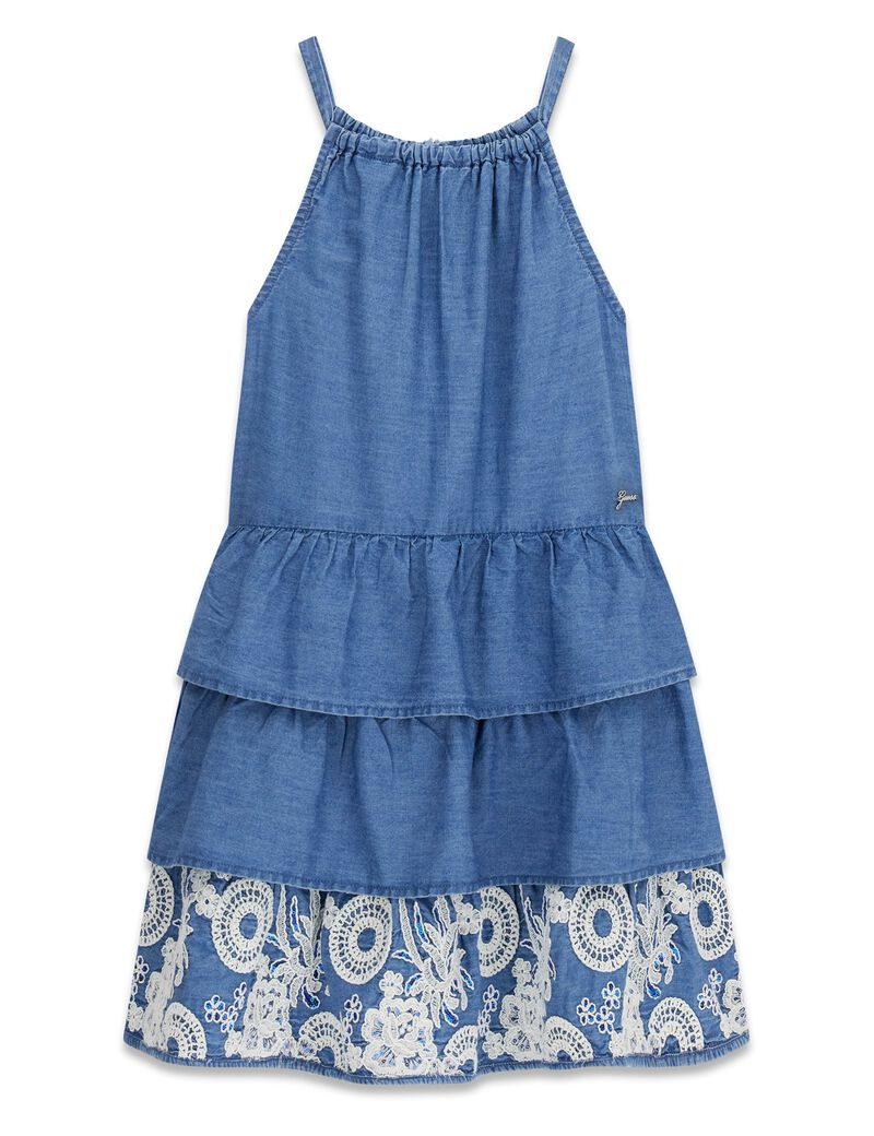 sachin and babi light blue dress Polo Ralph Lauren PANELED COTTON CHAMBRAY DRESS - Denim dress - chambray/light  blue