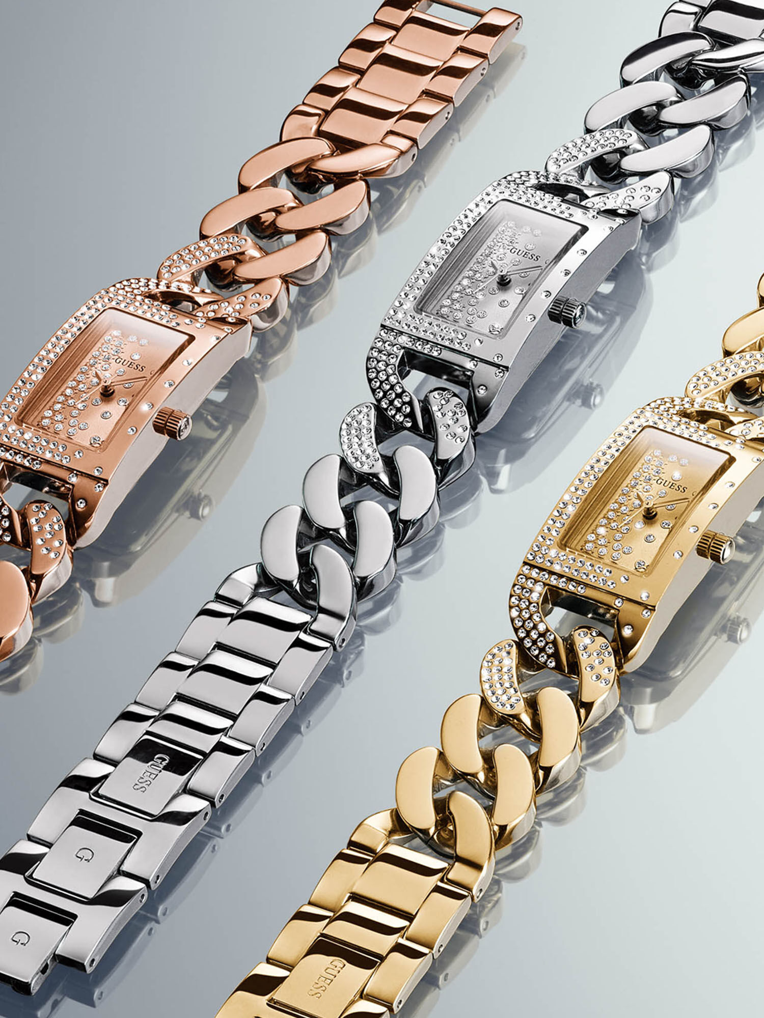 Guess gold watch new arrivals womens