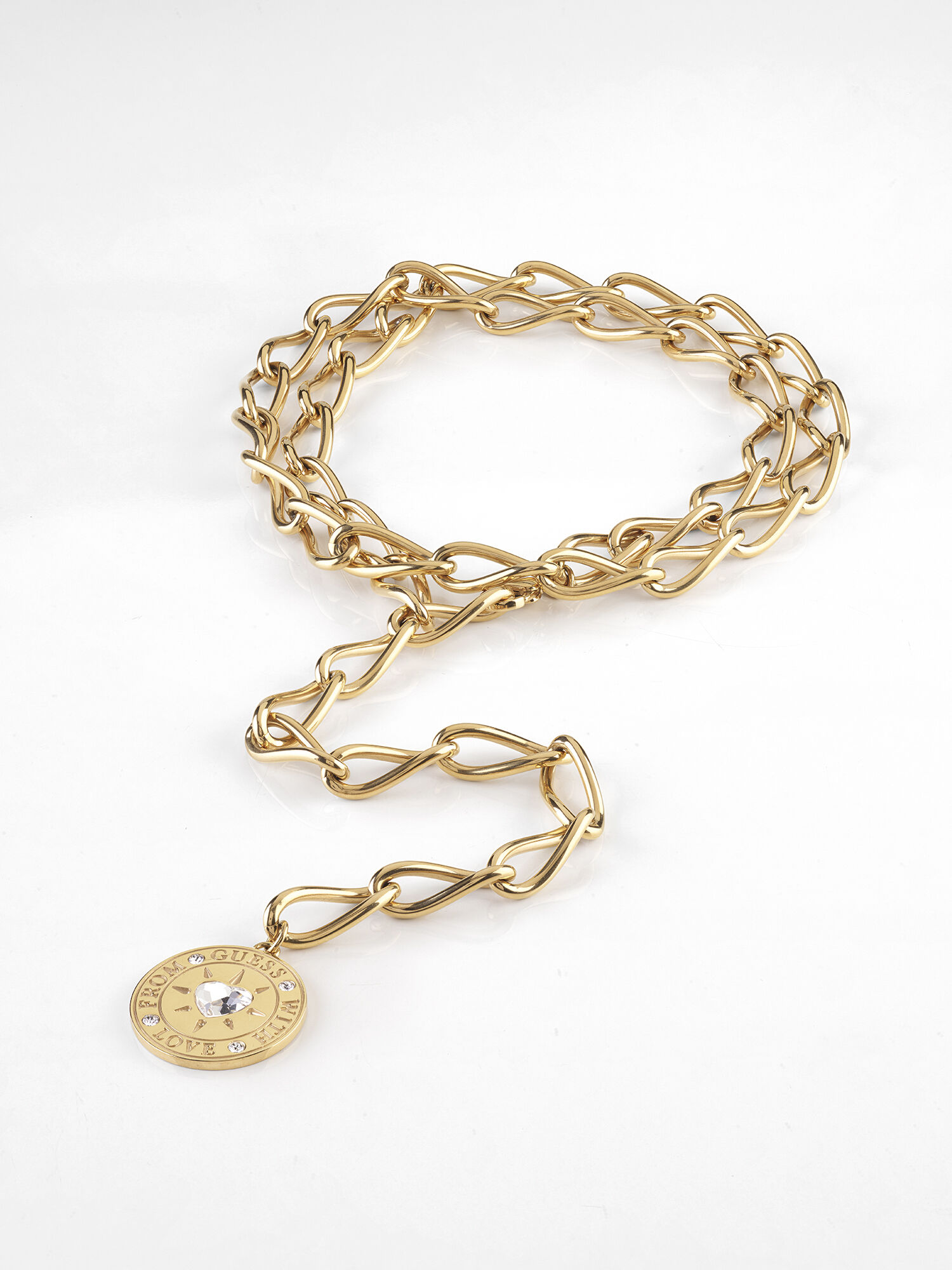 Guess gold chain necklace on sale