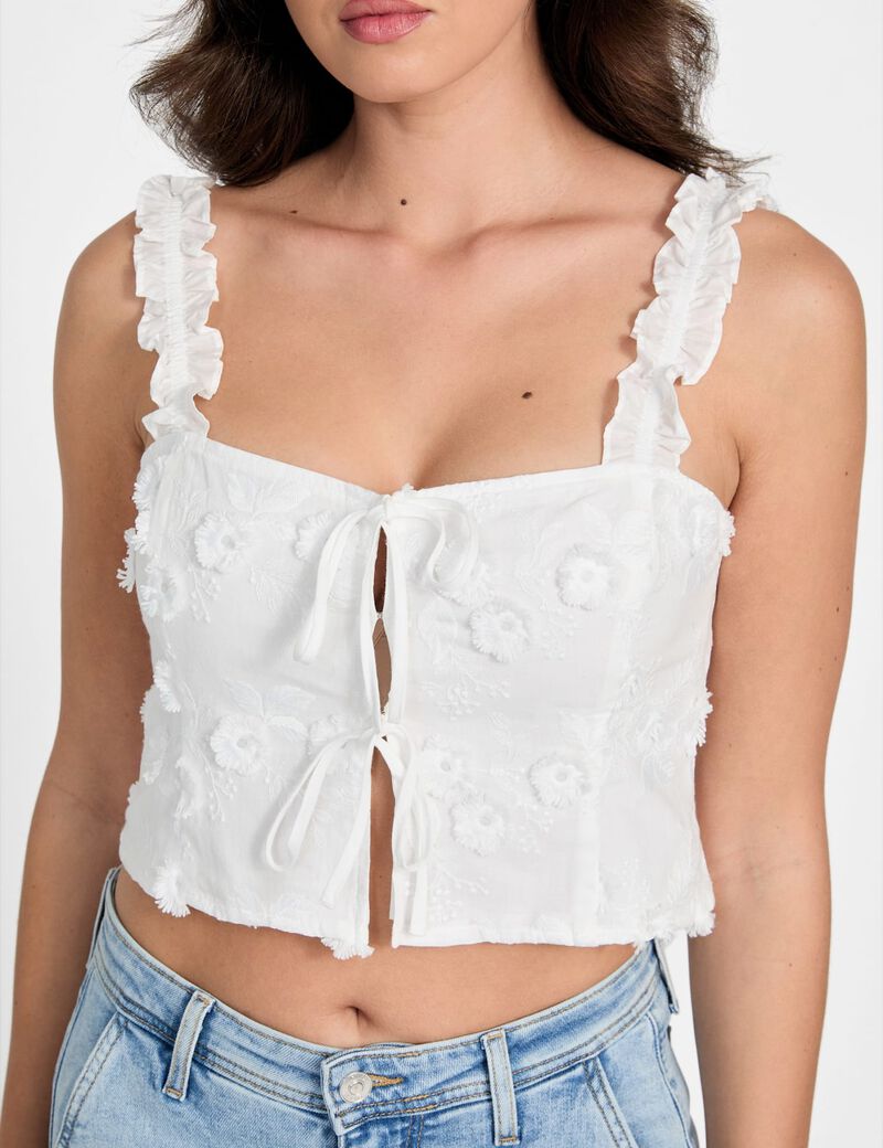 Cropped lace top