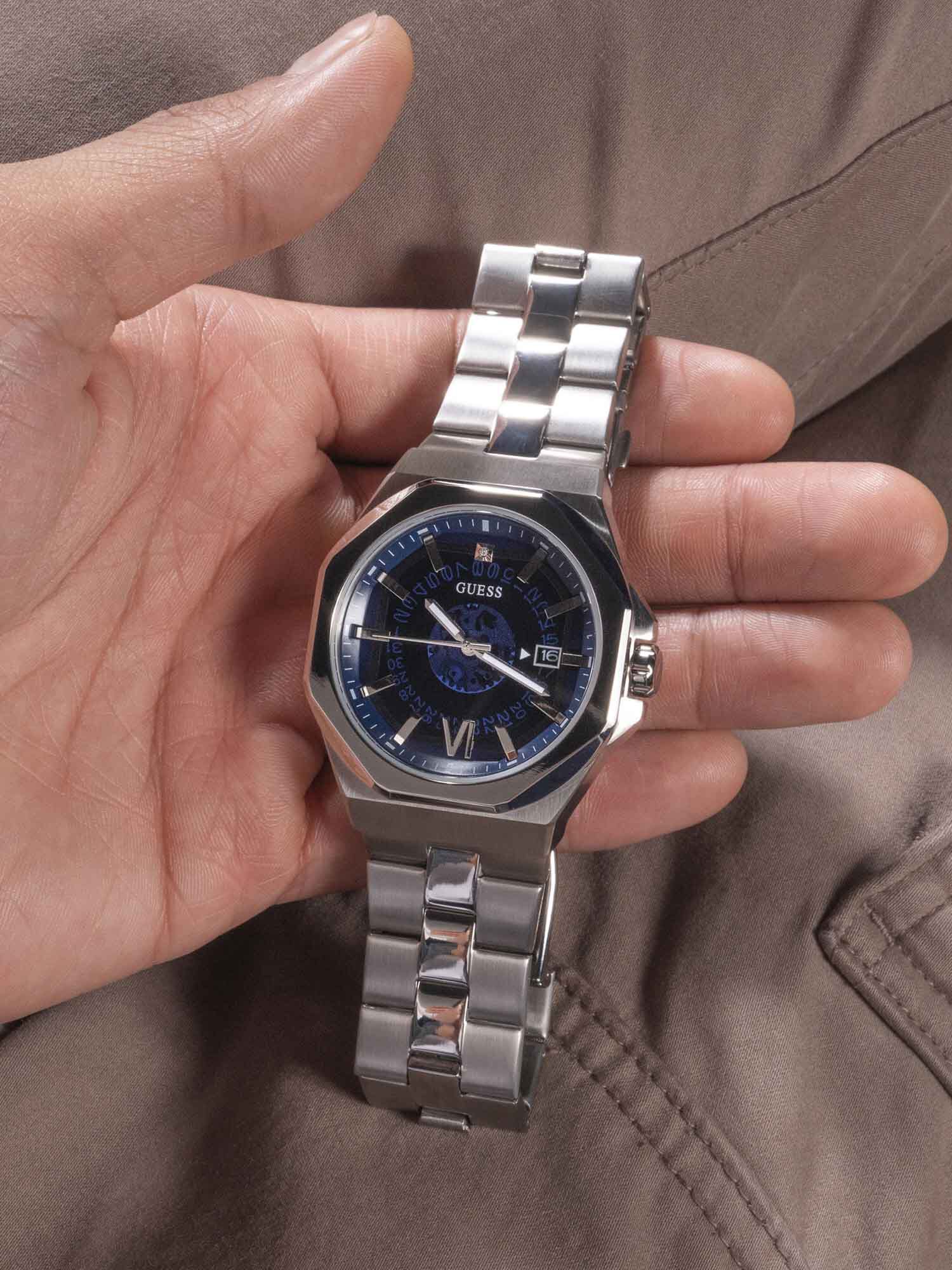 Guess blue watch mens shop