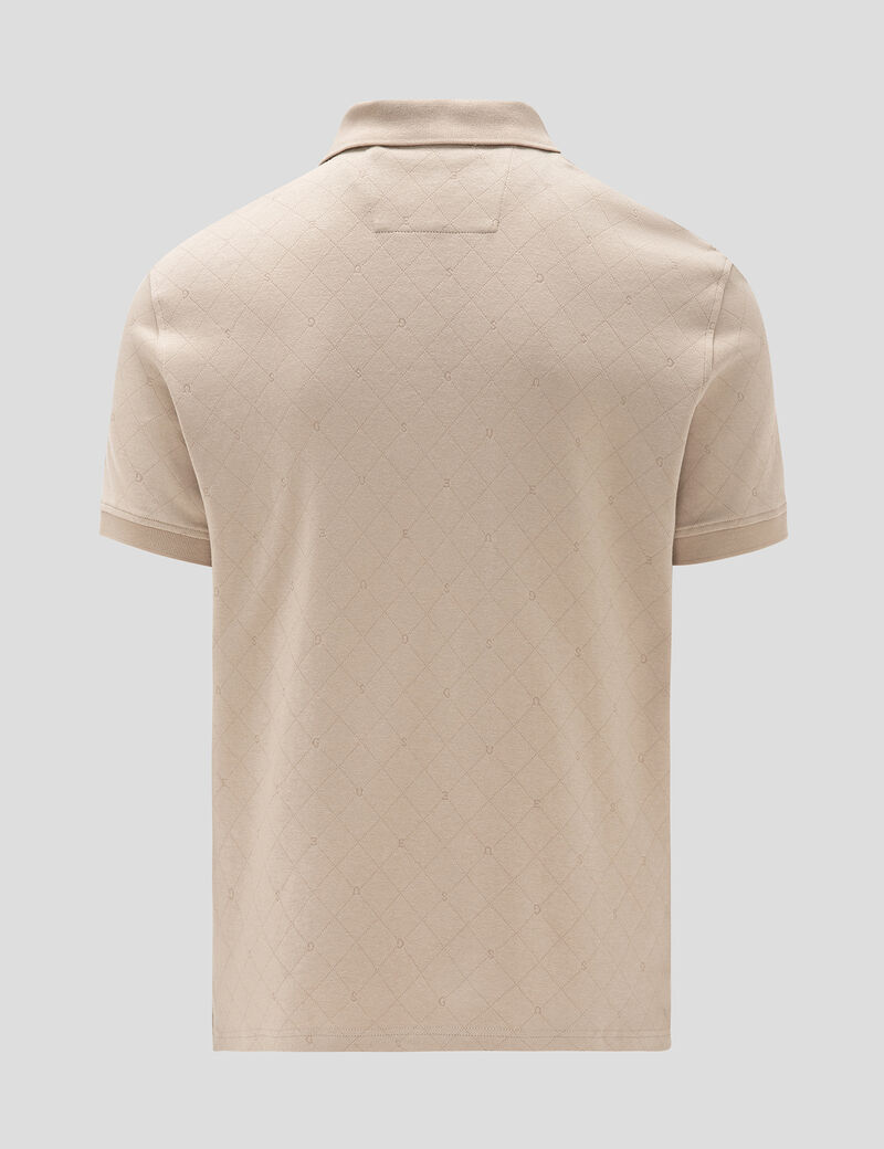 Jacquard allover polo tshirt