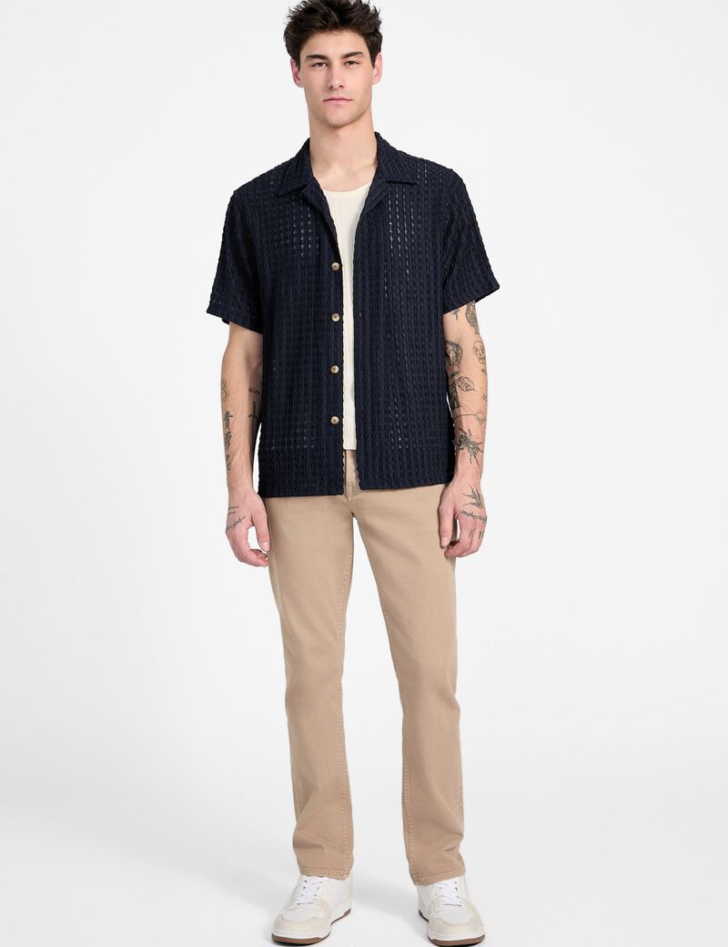 guess jacquard knit shirt