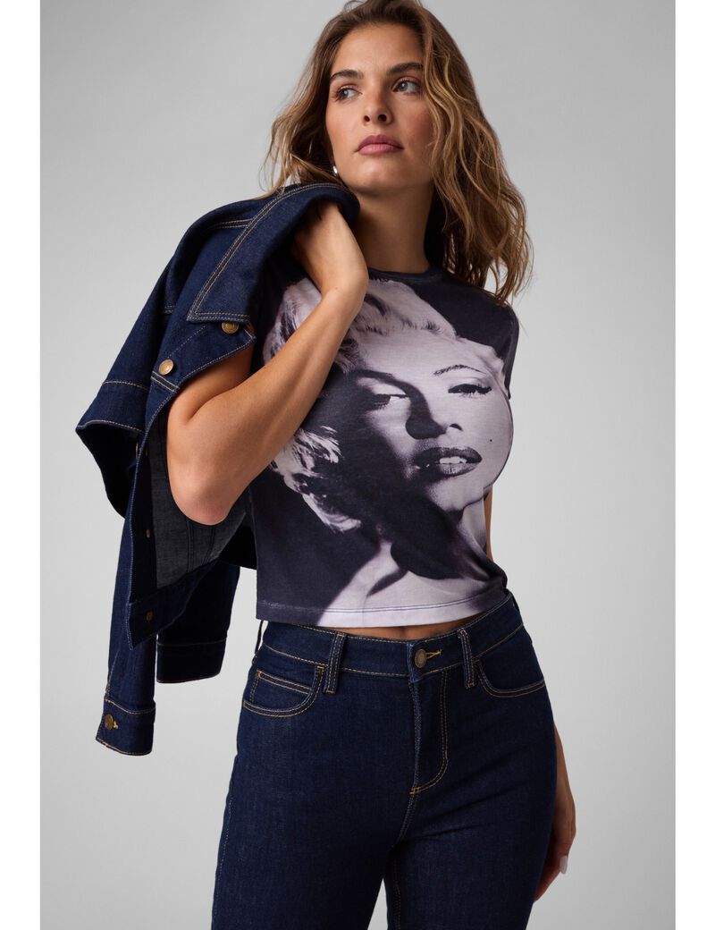جيس printed marilyn t shirt