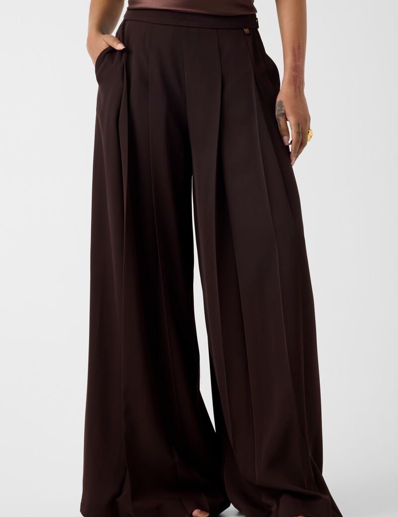 guess marciano wide leg pleated pants