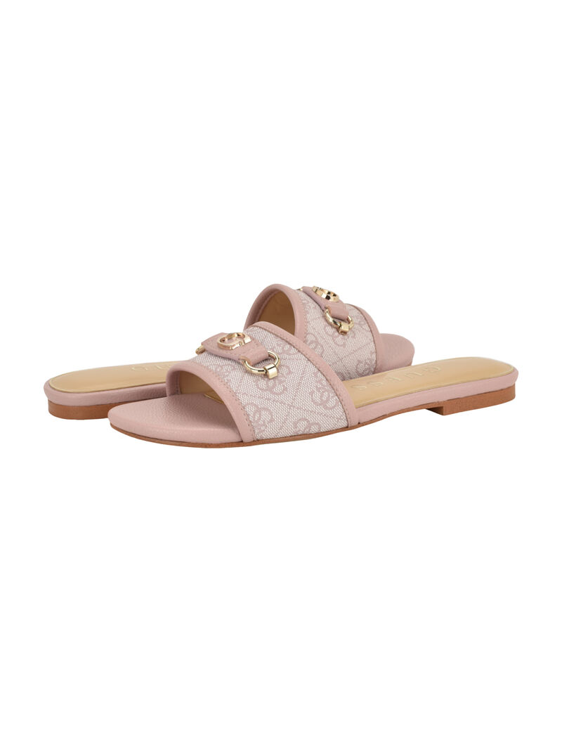guess hammi logo slide sandals