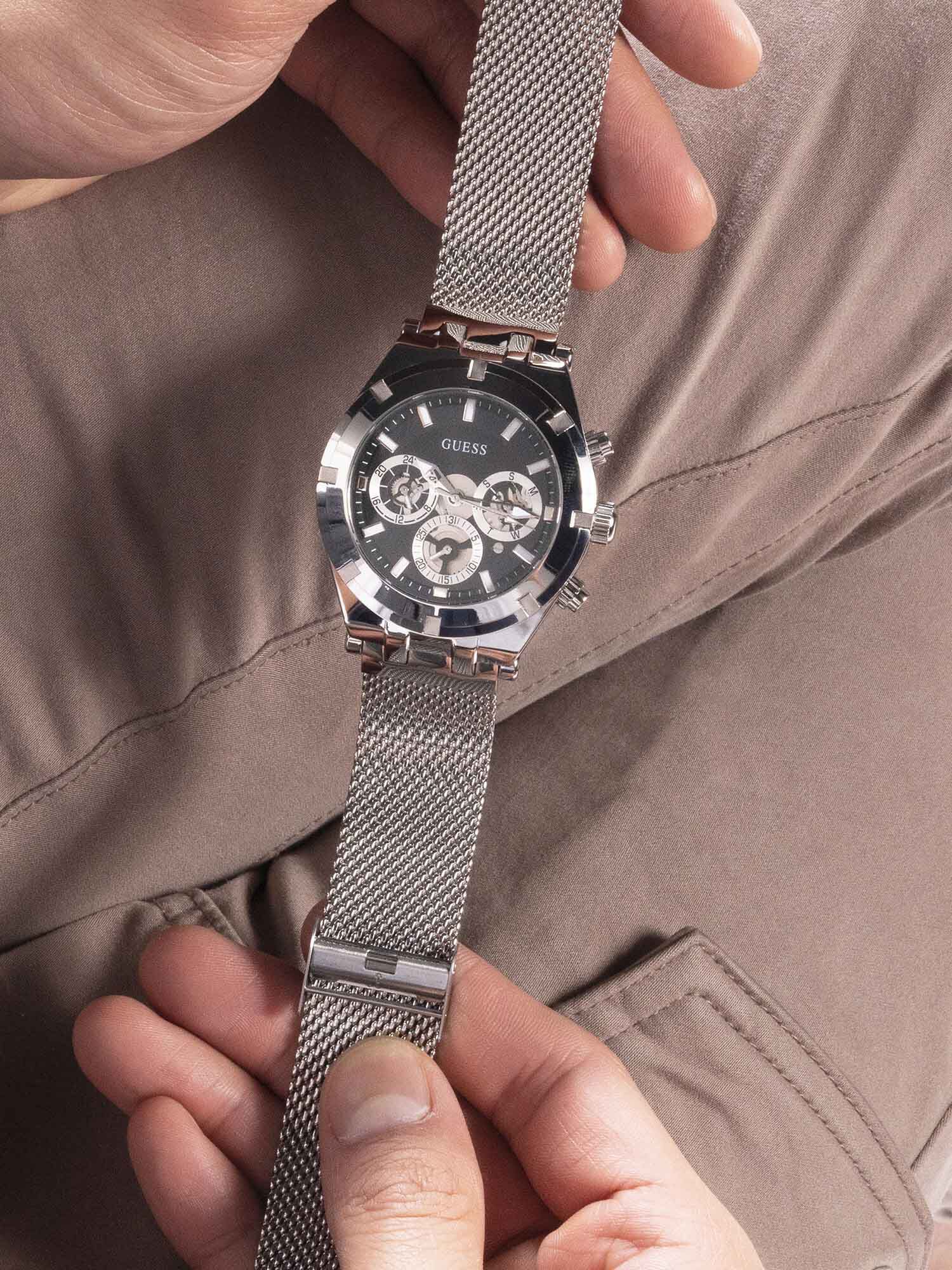 Guess black dial watch top