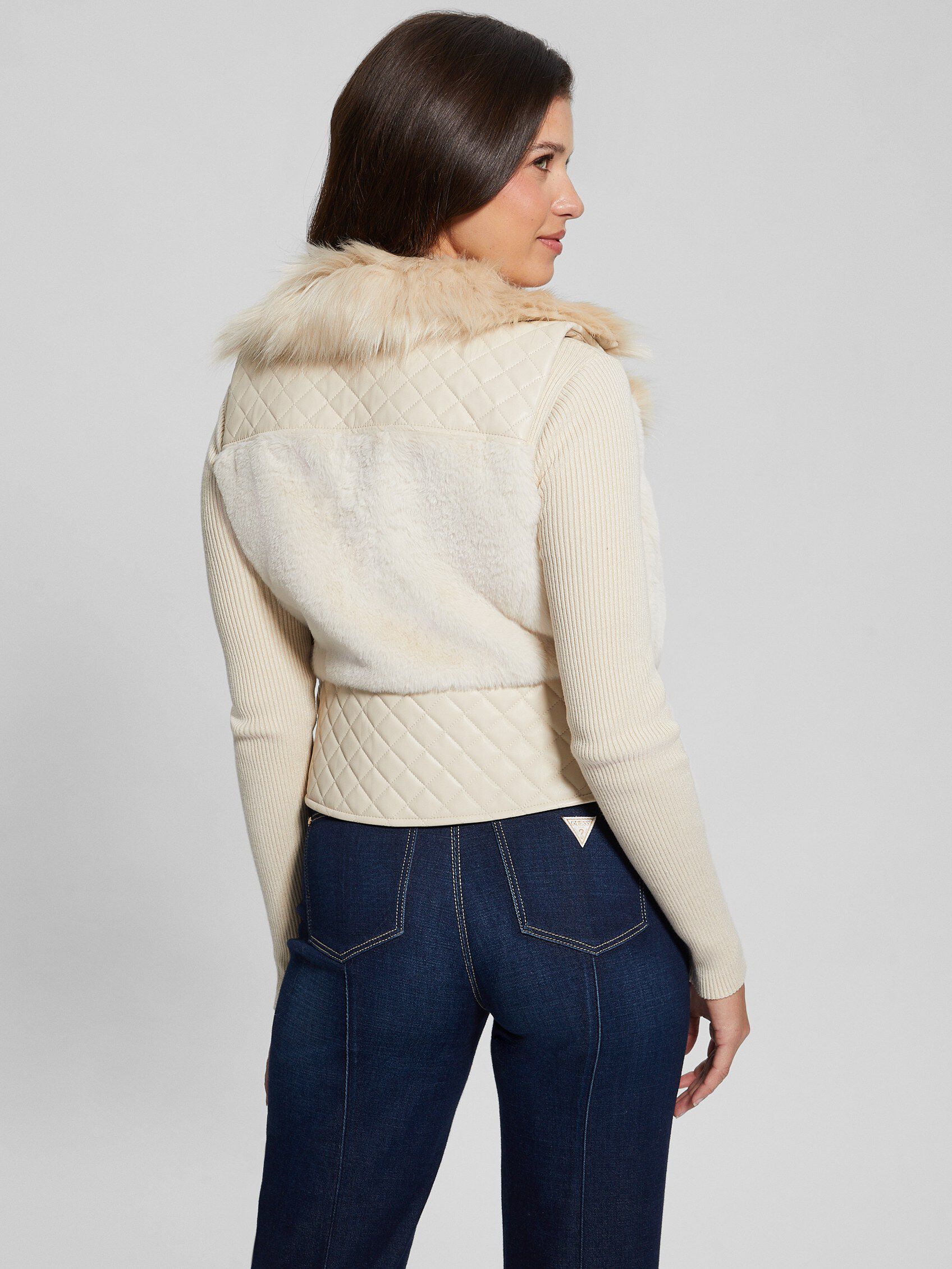 Shop GUESS Online Faux fur vest