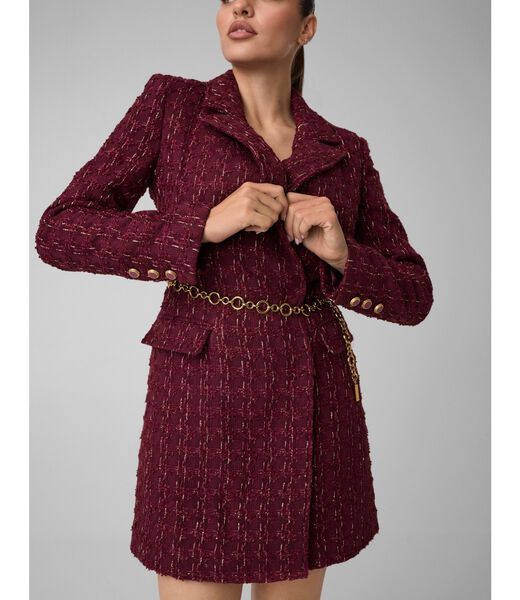 جيس tweed blazer belted dress