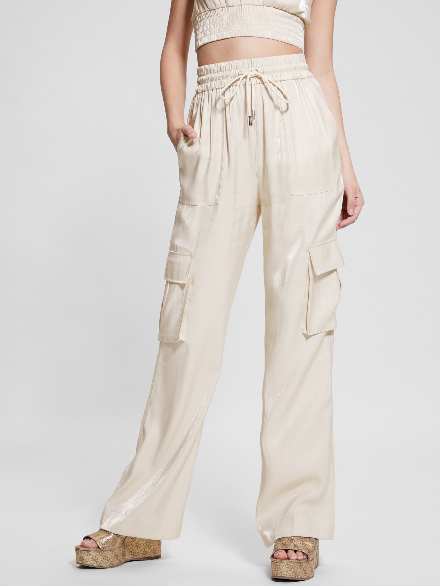 Guess cargo pants womens sales