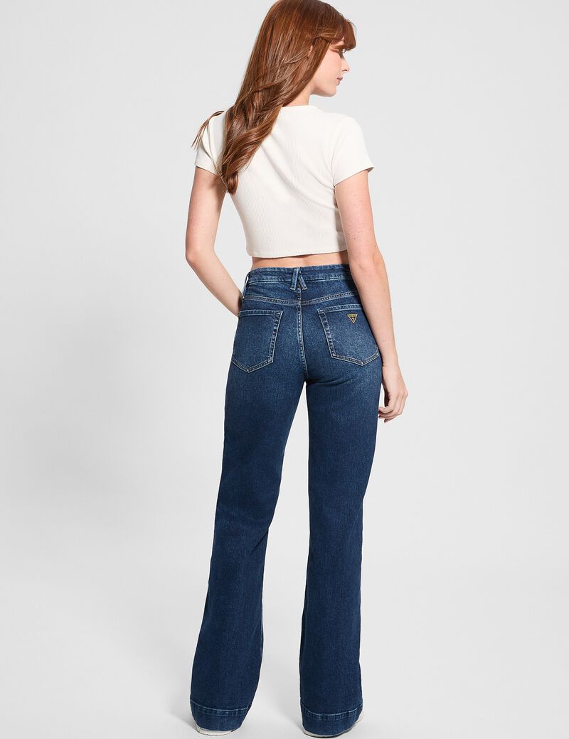 High rise flare denim pant