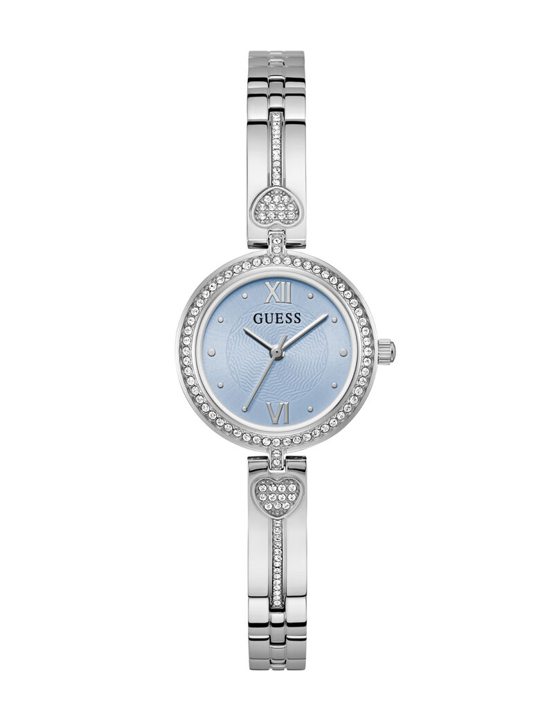 Ladies Silver Tone Round Analog Watch