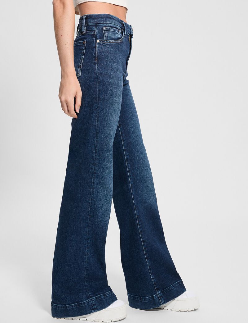 High rise flare denim pant