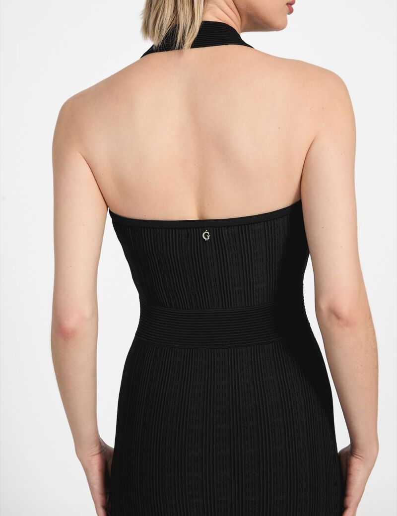 Fit-and-flare midi sweater dress