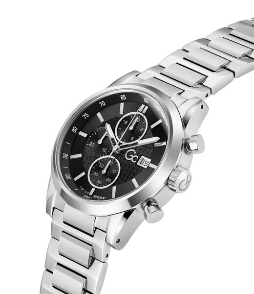 Gc Dress Men S 3540 D Mvmt Black Dail 10 Amt Silver Stainless Steel Brct