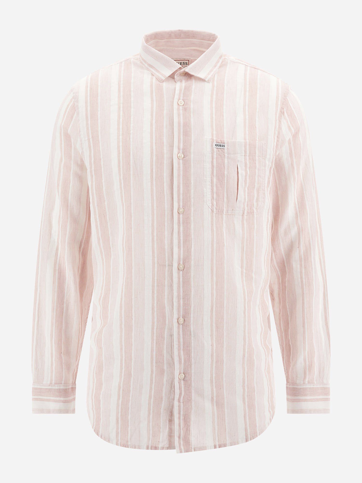 Pink guess striped shirt new arrivals
