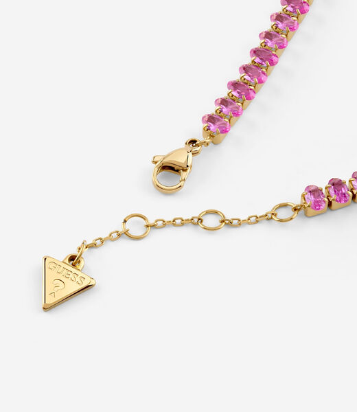 Pave heart tennis bracelet