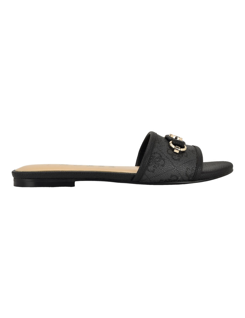 guess hammi logo slide sandals