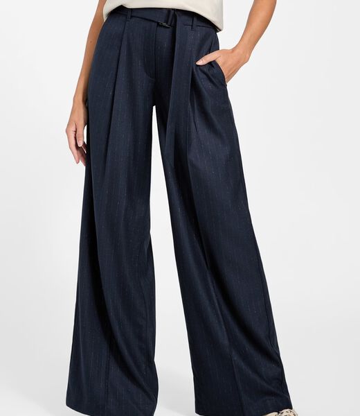 Pinstriped palazzo pants