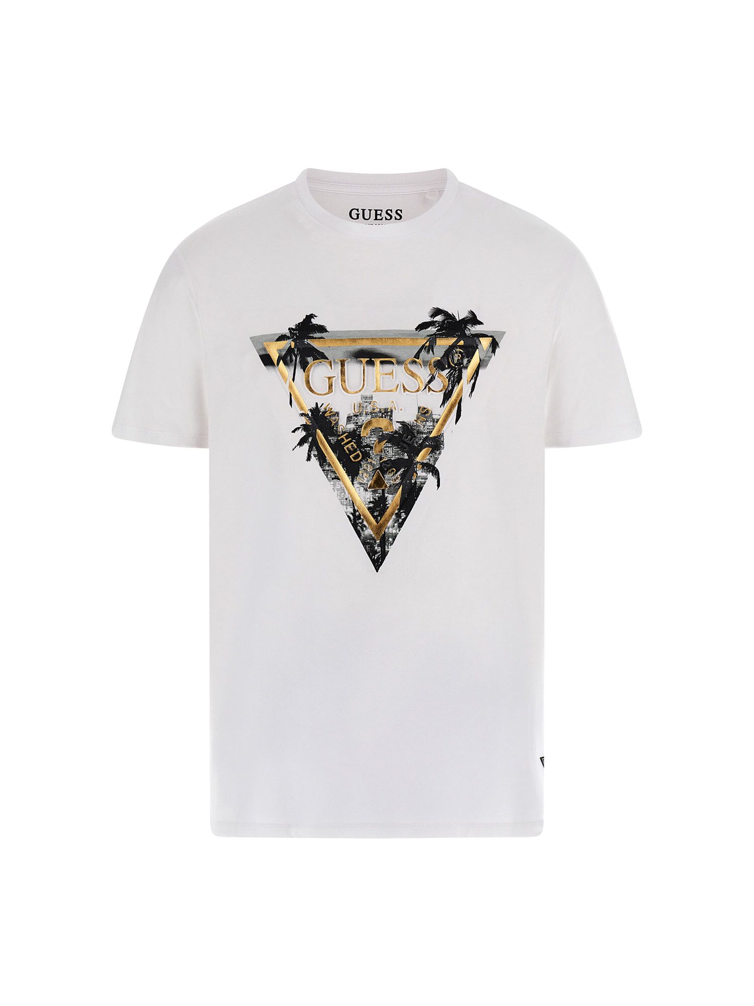 Guess gold t shirt top