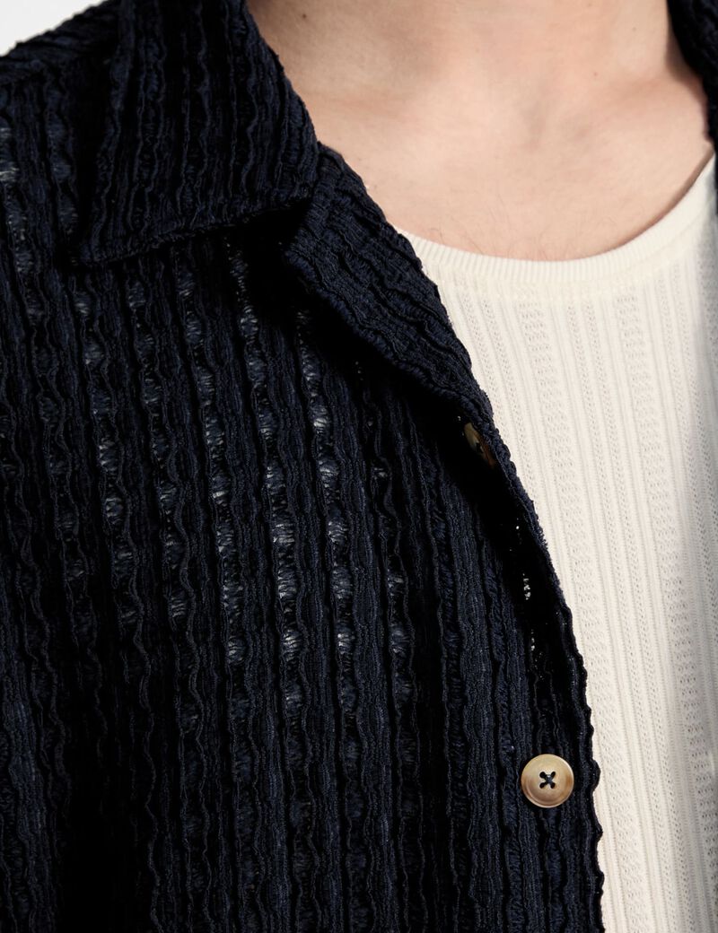 guess jacquard knit shirt