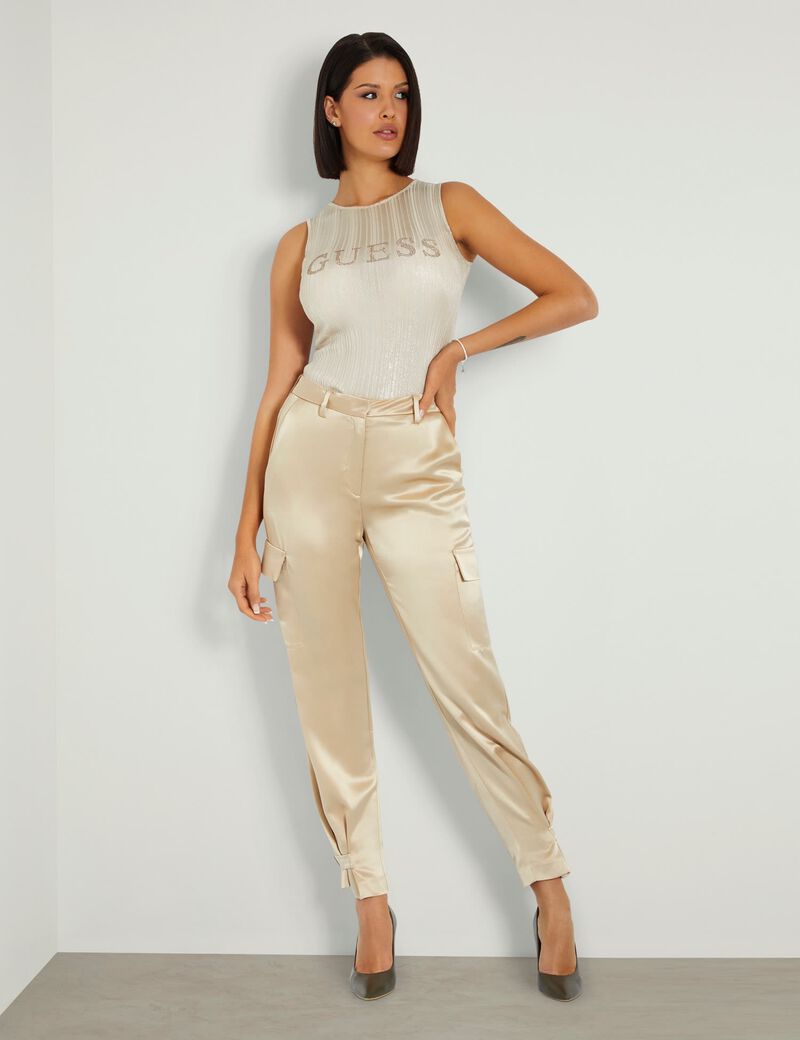 بنطلون كارجو من الساتان