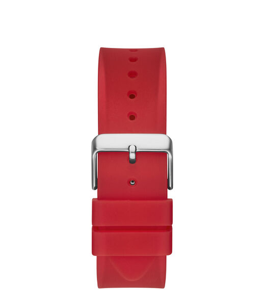 Red Silicone Multifunction Watch