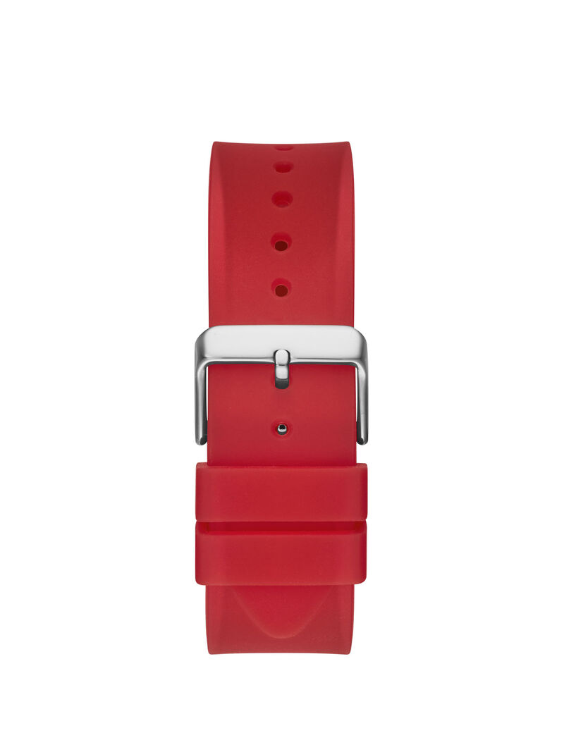 Red Silicone Multifunction Watch