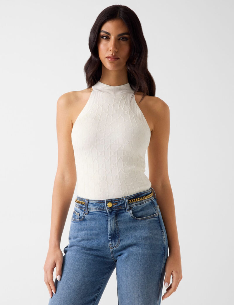 guess marciano halter neck sweater top
